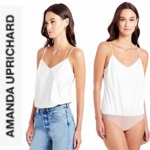 Amanda Uprichard white leather body suit